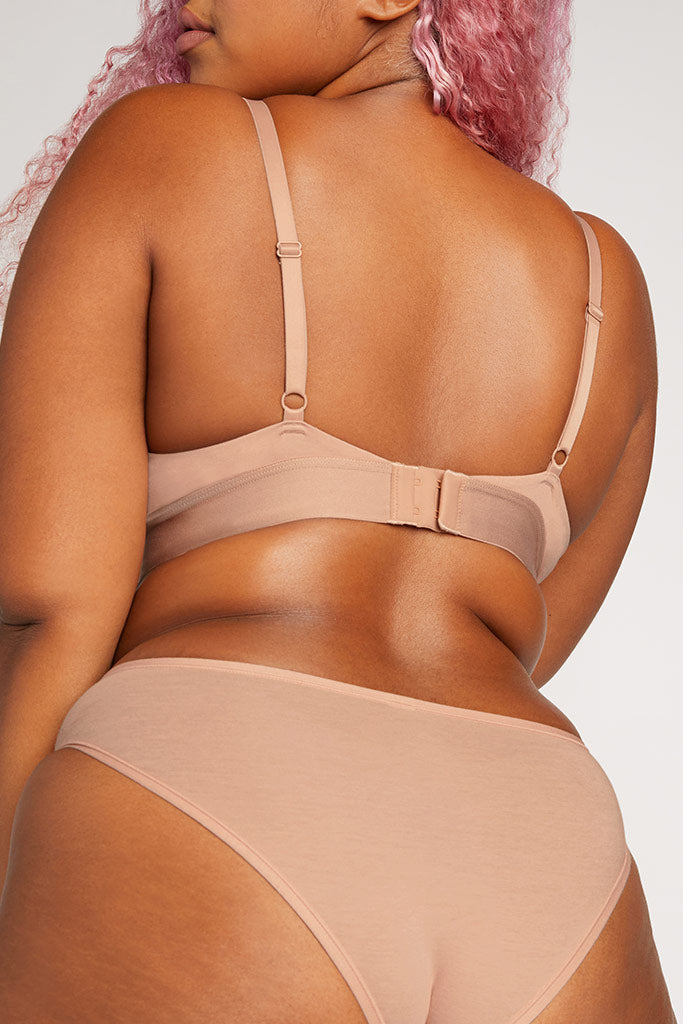 Cloud Cotton Triangle Bra in Buff