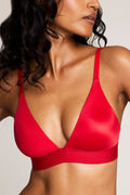 Glacé Triangle Bra in Cerise