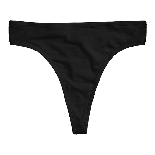 Cloud Cotton Thong in Black (Pack)