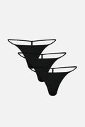 Glacé String Thong in Black (Pack)