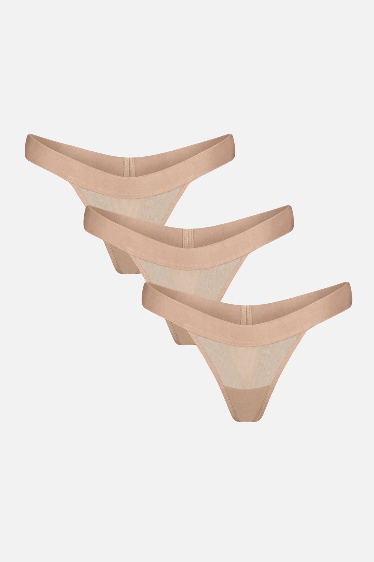 Sieve Thong in Buff (Pack)