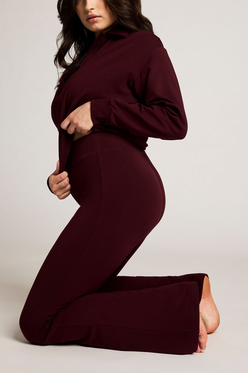 Club Flare Pant in Garnet