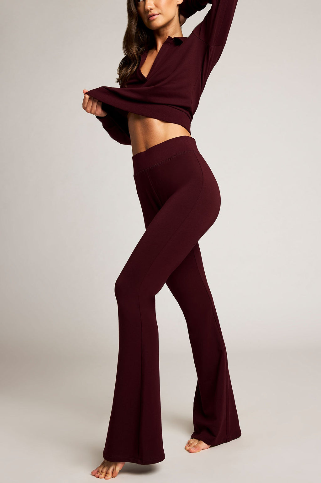 Club Flare Pant in Garnet
