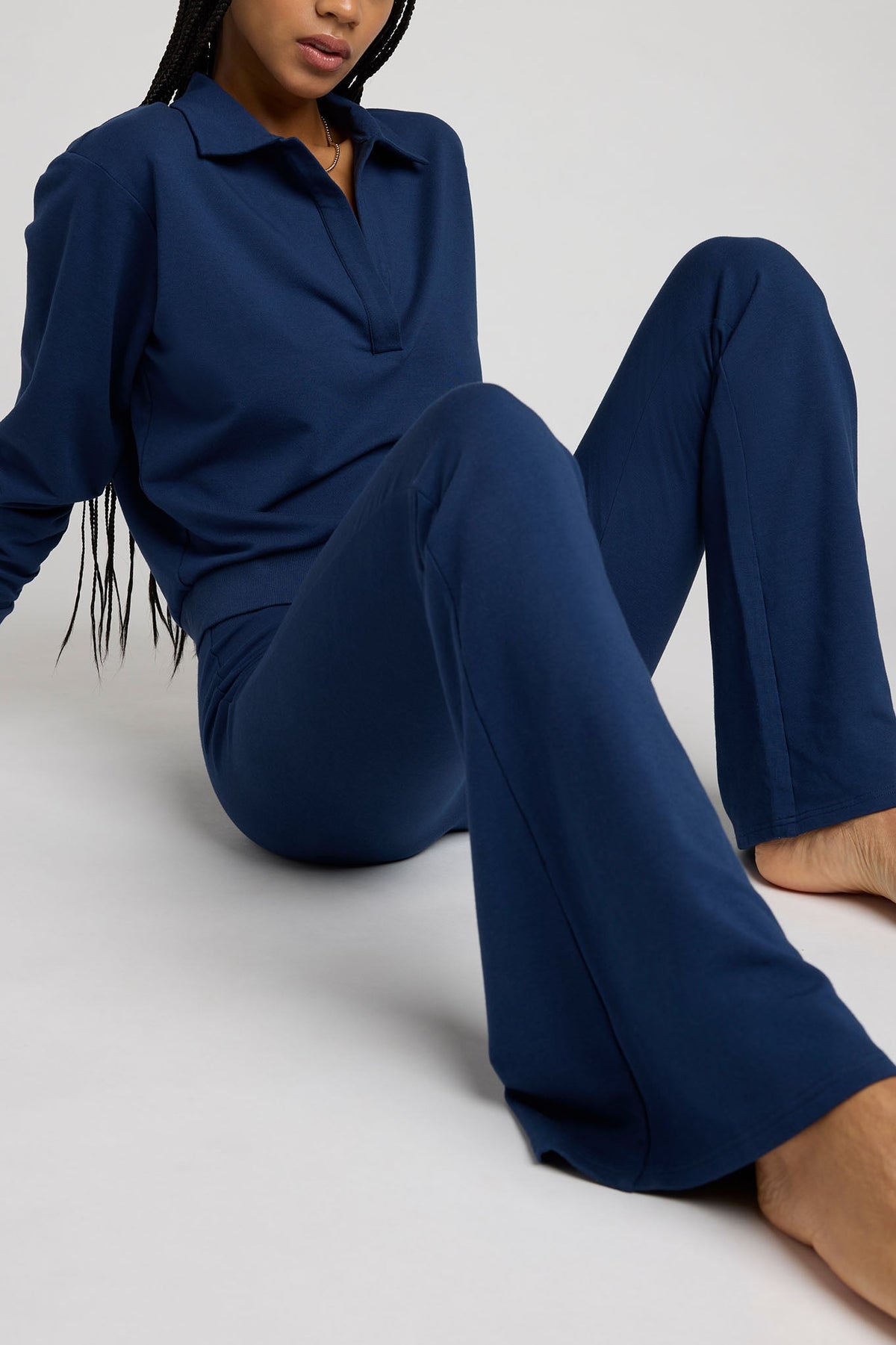 Club Flare Pant in Navy