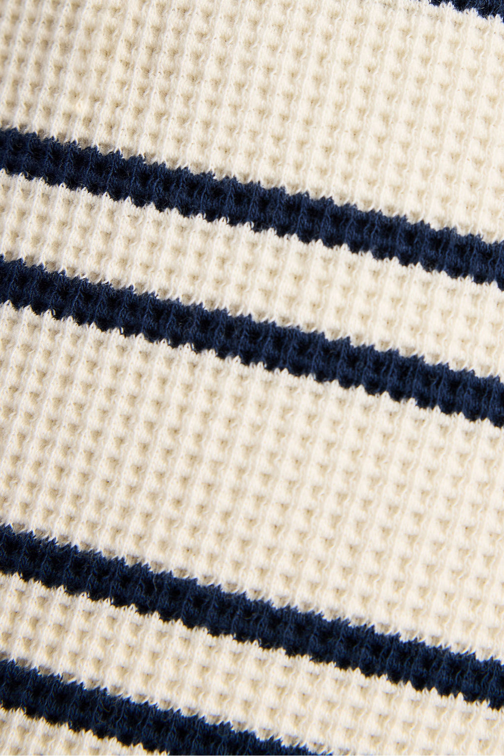 Waffle Knit Cropped Track Pant in Sailor