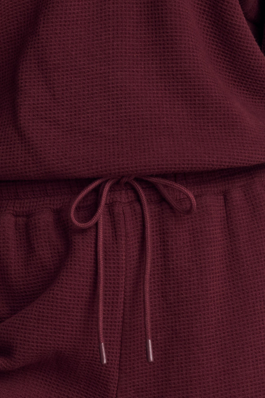 Waffle Knit Track Pant in Garnet