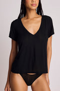 Whipped Boyfriend V Tee in Black