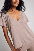 Whipped Boyfriend V Tee in Mink