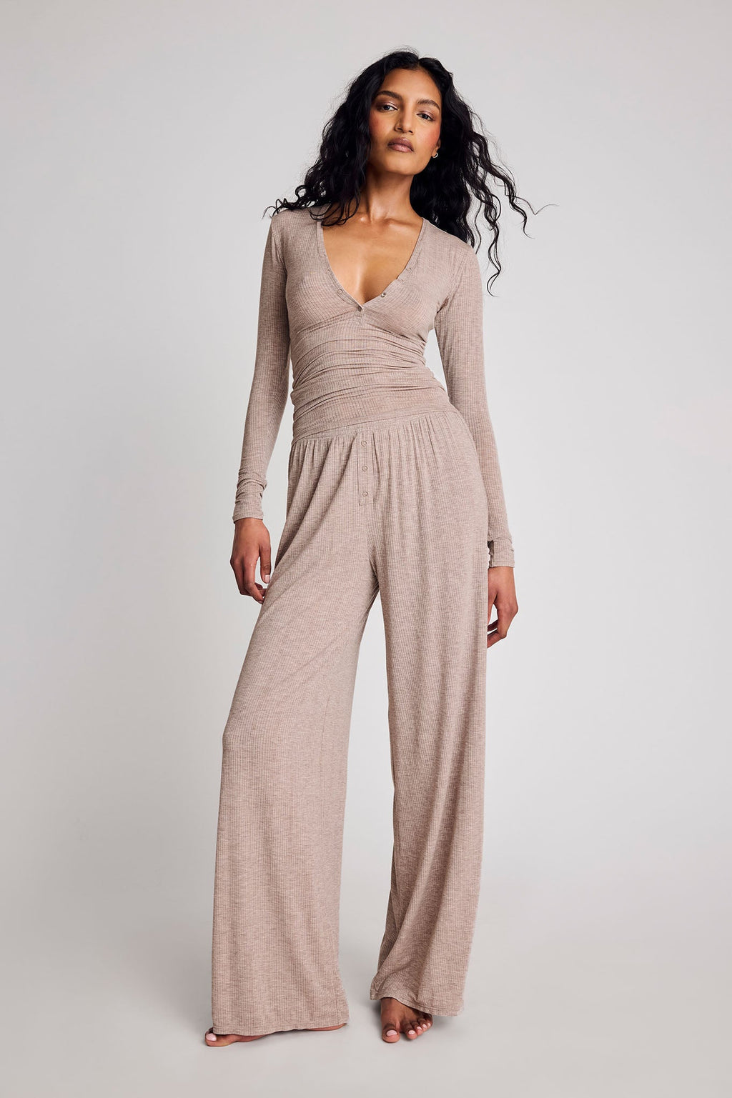 Whipped Henley in Mink