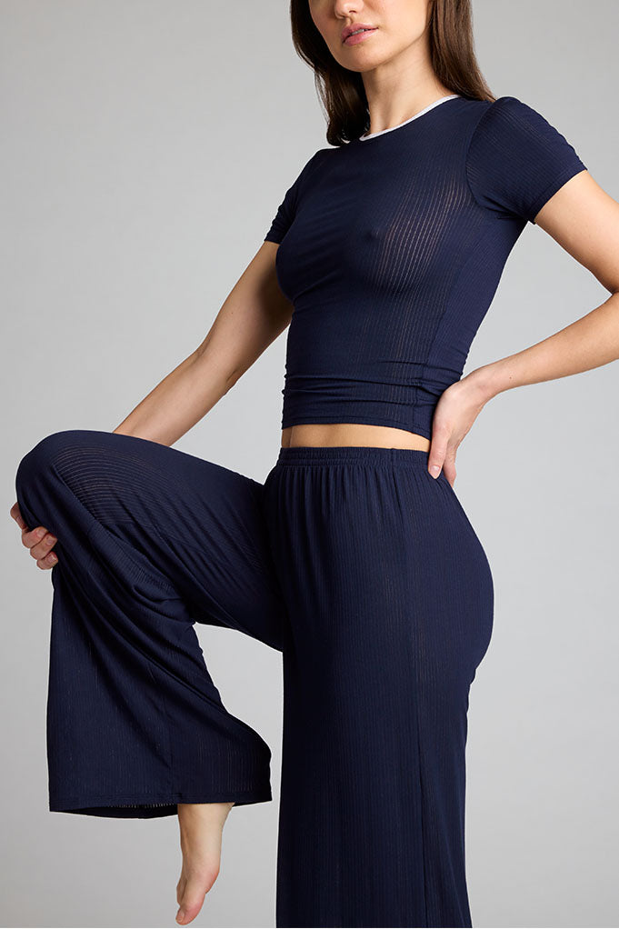 Whipped Track Pant in Navy
