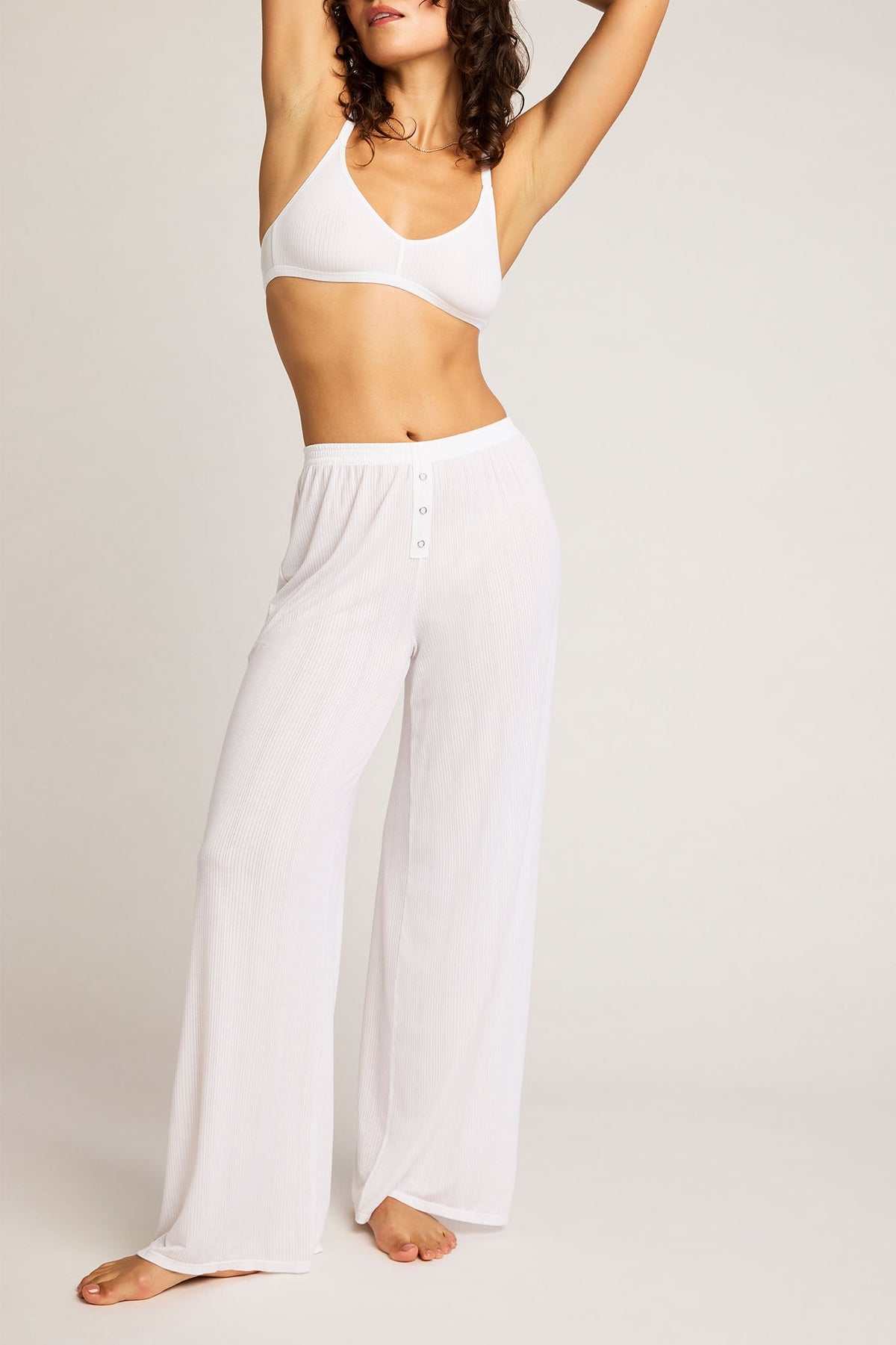 Whipped Track Pant in White