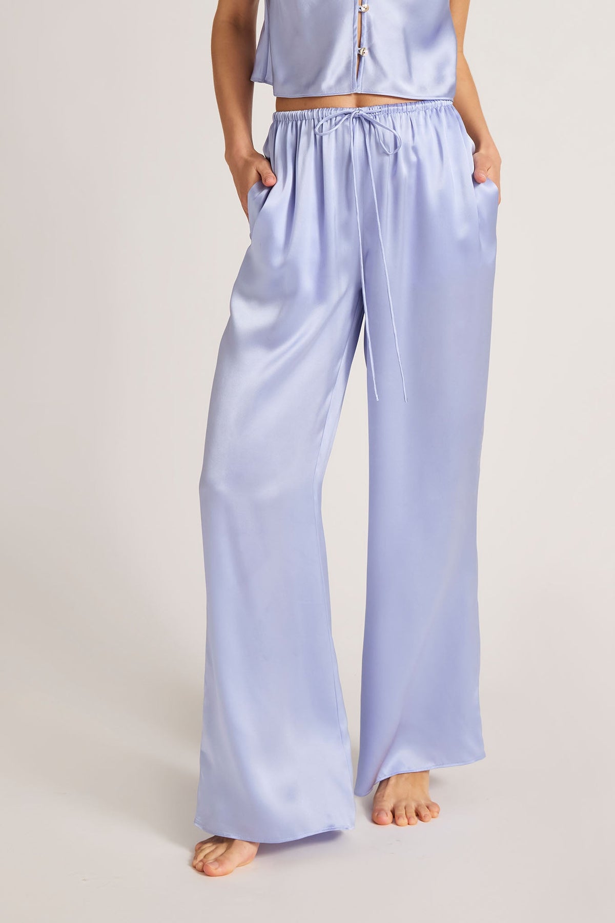 Eclipse Washable Silk Drawstring Pant in Muse