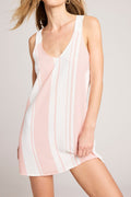 Supreme Mini Slip Dress in Shell Stripe
